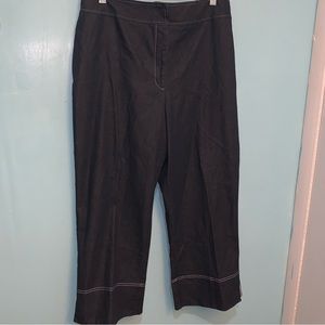 Julie Mitchell WM 14 Blue Rear Elastic Waist Straight Leg Tailored Hem Capris